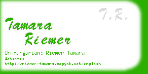 tamara riemer business card